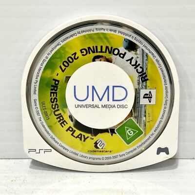 #ad Pressure Play: Ricky Ponting 2007 Sony PSP Tested amp; Working Free Postage AU $8.89