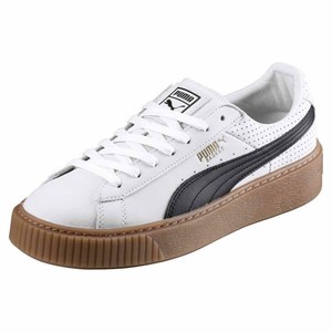 puma basket platform blancas