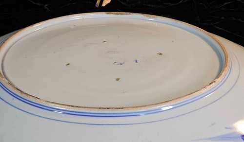 Antique Japanese Meiji Era Cobalt blue & white Imari Porcelain Charger 18 1/4" - Picture 19 of 23