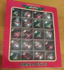 20 pc Box Shiny Brite Christopher Radko Vintage Inspired Christmas Ornaments EXC