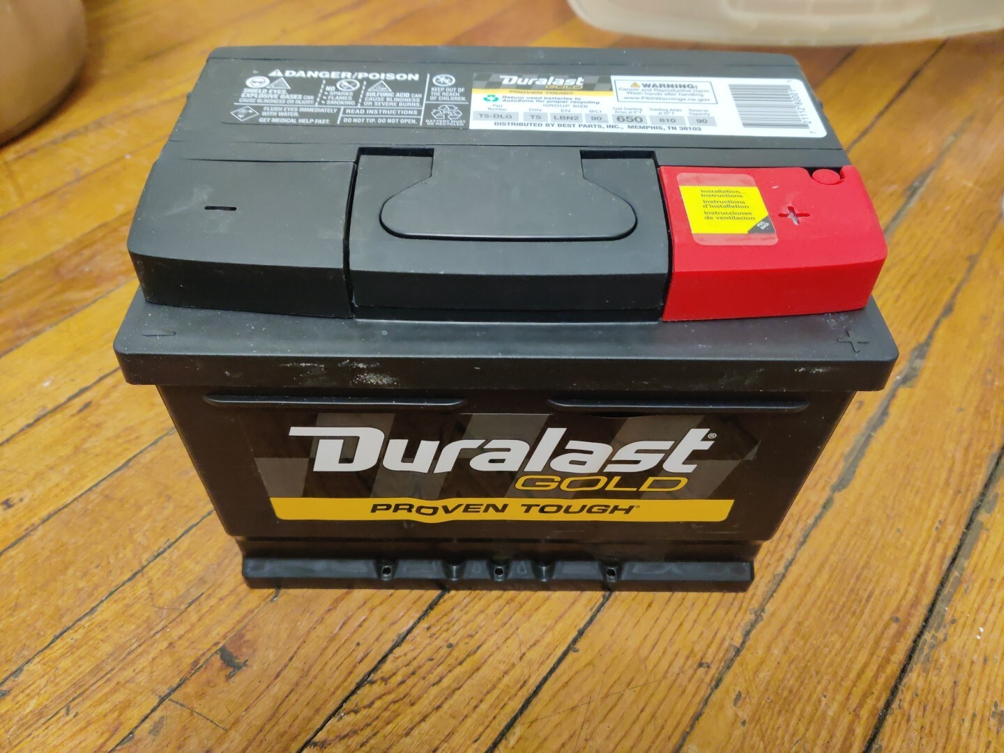 👍🔋Duralast gold battery, T5-DLG T5, 650 CCA 810 CA, 90 RC
