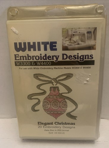 Weiße Stickdesigns elegant Weihnachten W3300 W4400