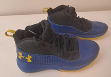 Under Armour Boys Lockdown 4 Shoes Sneakers 3022123-400 Blue Youth Size 3.5