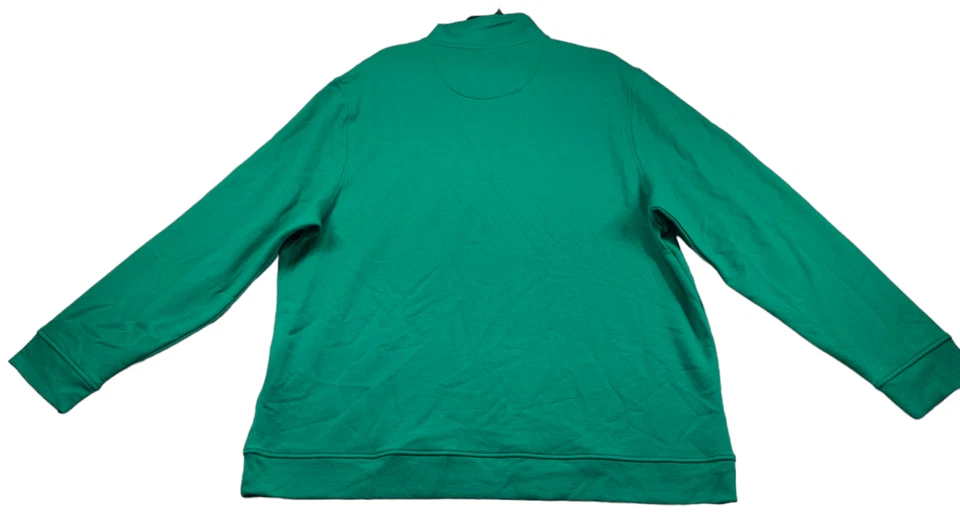 Suéter Club Room Para Hombre Talla XXL Verde Interior Polar 1/4 Cremallera Pullover Informal Nuevo Foto 2 de 4