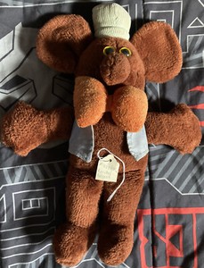 🧸 Vtg “Figgy” Knickerbocker 15” Mouse Chef? Conducter? Plush Stuffed Animal