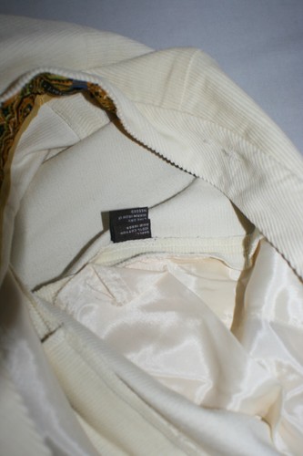 J. McLaughlin Corduroy Pants Womens Ivory Cream Cotton Flare Leg USA Sz 10 NEW - Picture 6 of 6