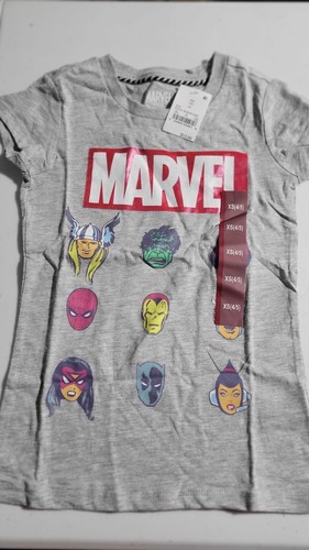 Mädchen XS 4/5 Marvel Superhero Shirt neu mit Etikett