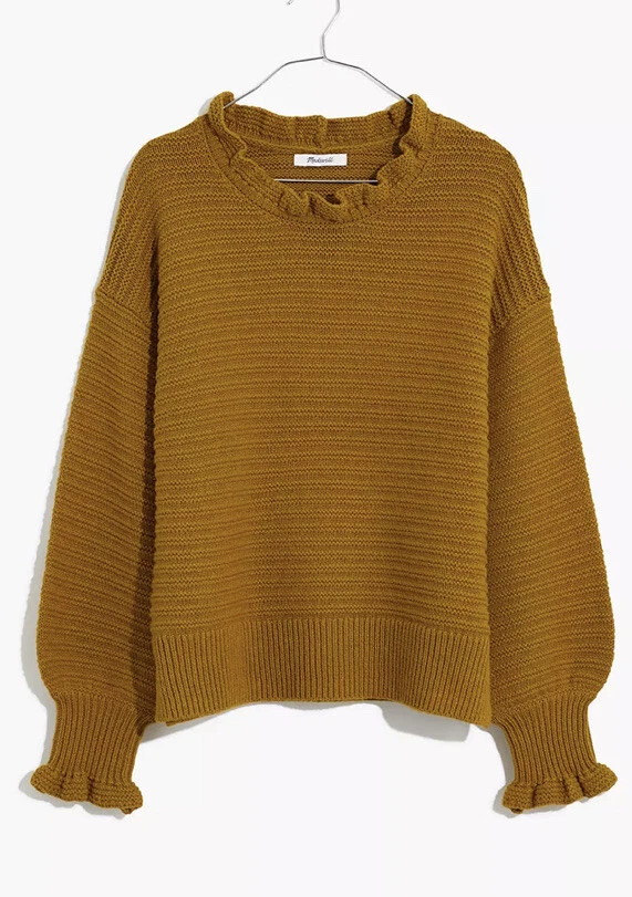 Madewell ruffle sweater outlet