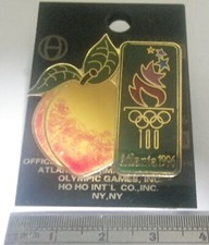 ATLANTA 1996 SUMMER OLYMPIC GAMES APPLE PIN SEALED