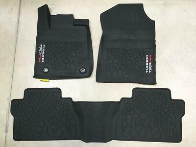2014-2021 TUNDRA FLOOR MAT LINER RUBBER ALL WEATHER CREW MAX GENUINE OEM TRD PRO