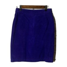 Vintage Global Identity Genuine Suede Leather Pencil Skirt