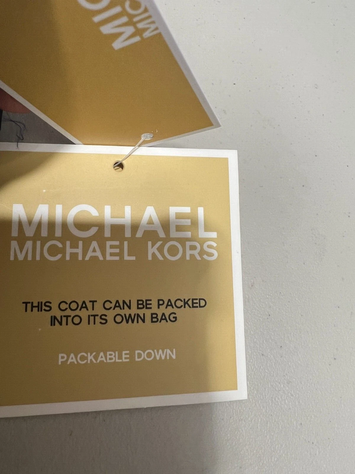 Cappotto giacca Michael Kors donna blu puffer XL piumino cappuccio confezionabile nuovo con etichetta