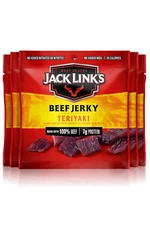 Beef Jerky, Teriyaki, Multipack Bags - Flavorful Meat Snacks for Lunches, Ready