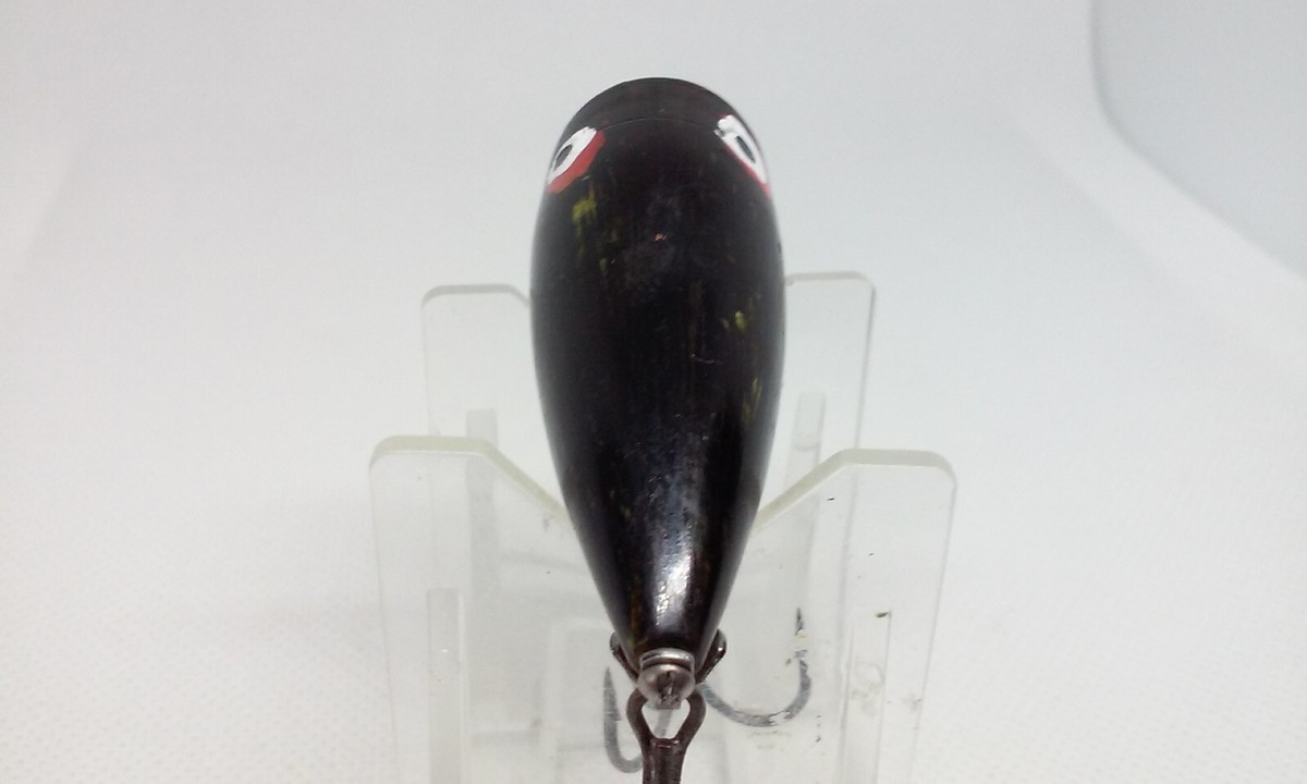 VINTAGE Heddon Chugger JR Black 2 1/4