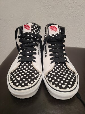 Vans Off The Wall DISNEY X Custom 2018 Mickey Silhouette Polkadots Size  RARE