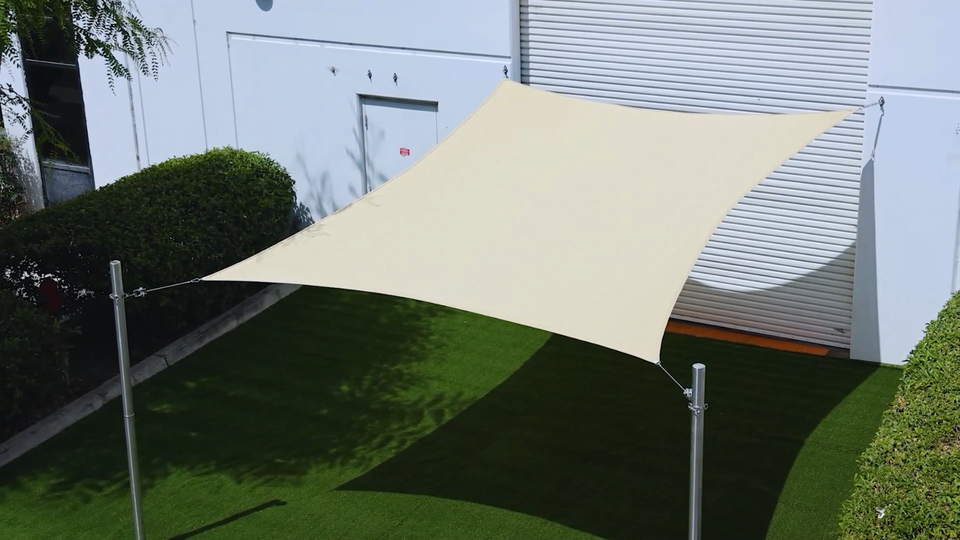 ColourTree Grey Custom Size Triangle Sun Shade Sail Canopy Fabric ...