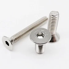 10PCS UNC 5/16-18 US Coarse Thread Hex Socket Flat Countersunk Head Screw Bolt