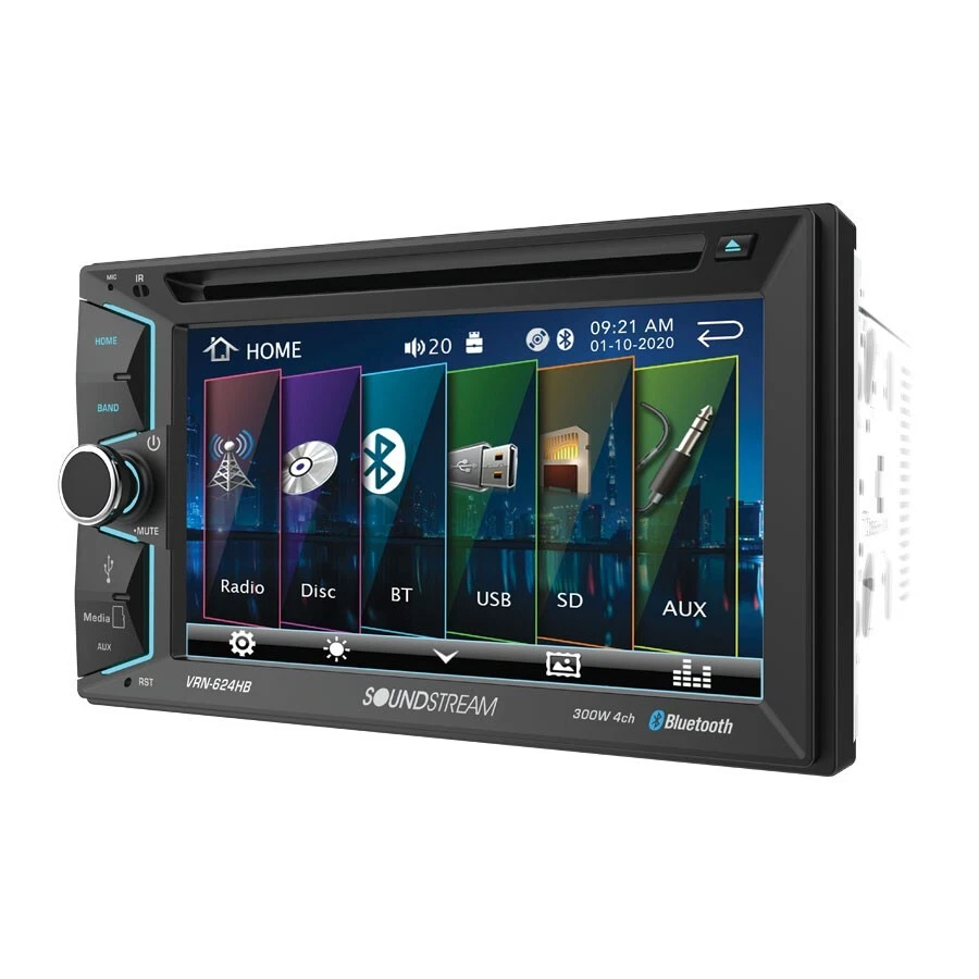 Soundstream VRN-624B, 6.2 Inch Double Din Car Stereo, Navigation LCD Touchscreen - Image 2 of 2