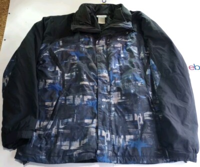 Columbia Winter Jacket Men's XL Snow Ski Interchange Blue Black Winter Coat