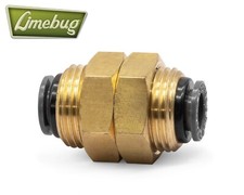 3/8" Brass BulkHead PTC Air Line Fitting Air Ride Connect Adaptor Suspension