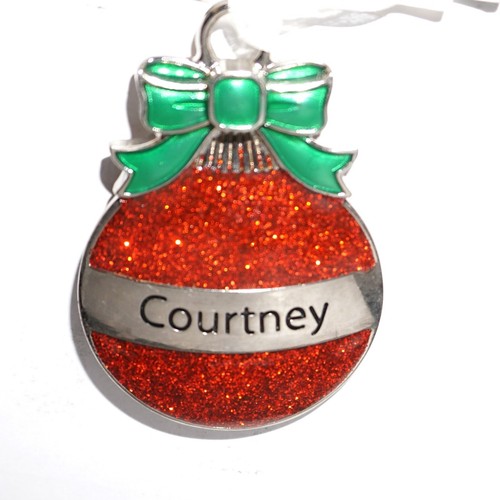 Ganz Metal Christmas Ornament Ball Red Personalized Pick Name Collectible NWT JB - Picture 29 of 72