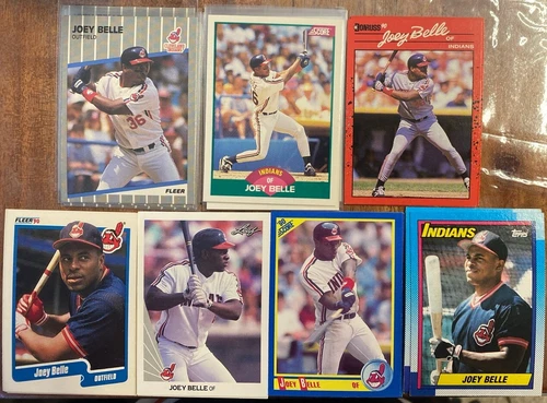 1990 ALBERT ‘JOEY’ ‘MR. FREEZE’ BELLE 7-CARD ROOKIE RC LOT • INDIANS • 5X ALL-⭐️