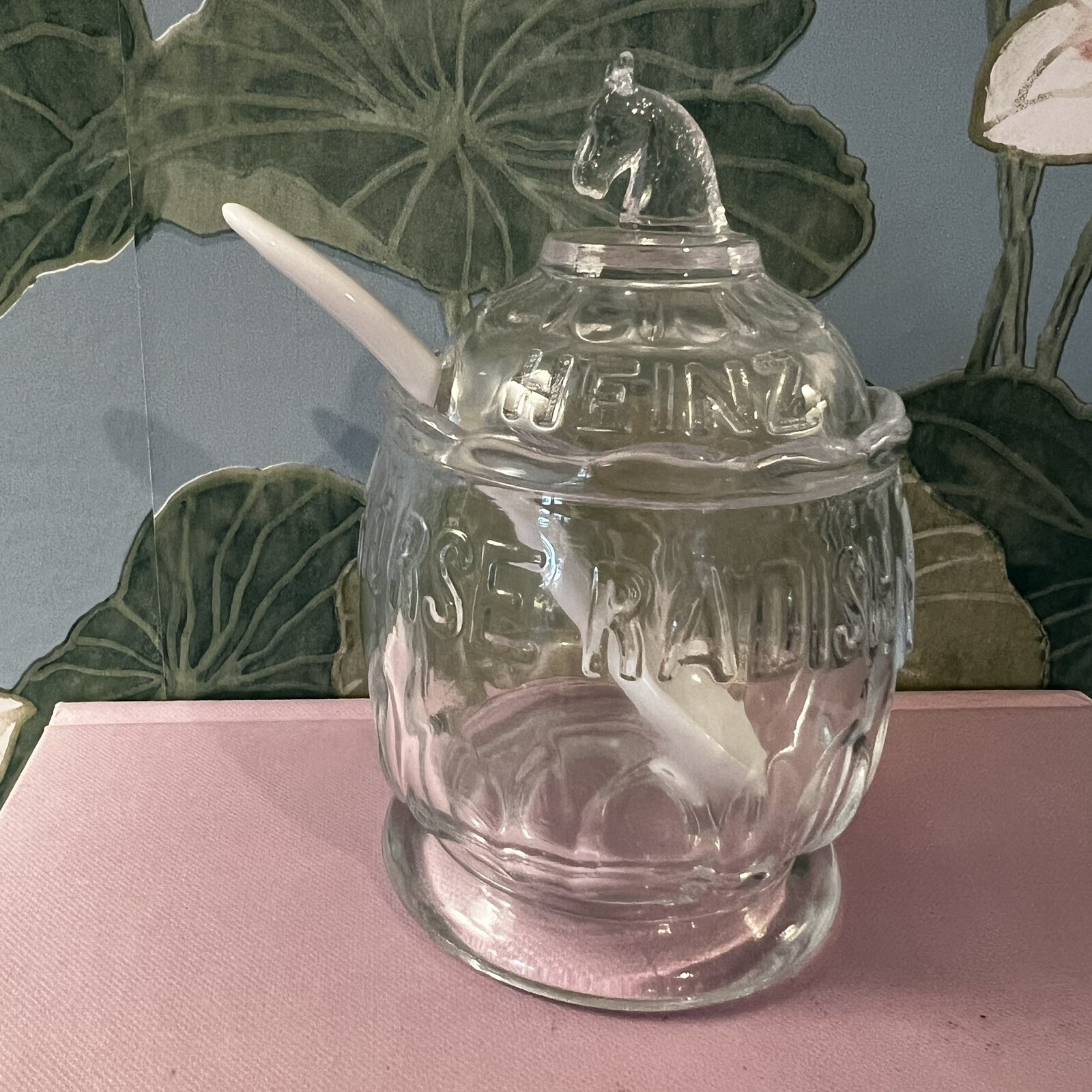 Vintage 1993 HEINZ Anchor Pickle & Vinegar HORSERADISH GLASS JAR 125