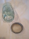 BLUE ATLAS MASON'S PATENT QT JAR c/ BUBBLES, NONFLAT BOTTOM, WAVES, SEAM, ZINC L — photo 8