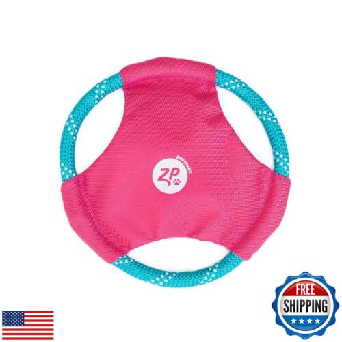 ZippyPaws Rope Gliderz Dog Toy, Soft Frisbee with Durable Rope for Tugging an
