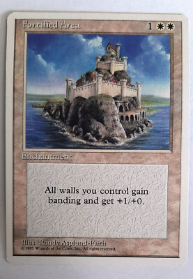  FORTIFIED AREA  4.EDITION 1995  NM  WHITE ENCHANTMENT  MAGIC THE GATHERING  MTG