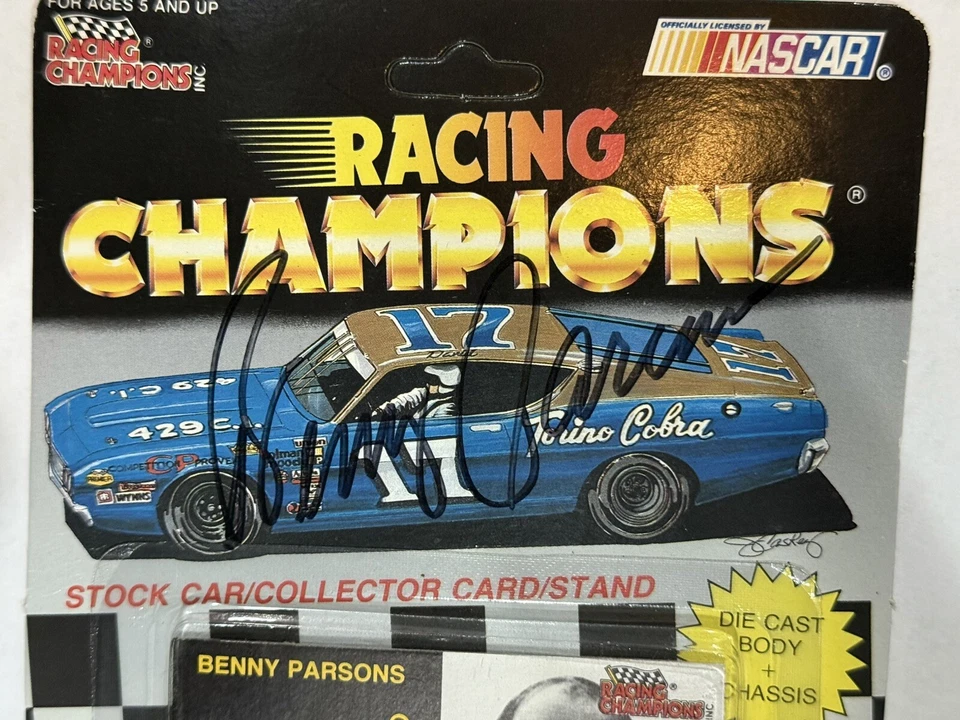 Autographed 1:64th Scale Benny Parsons Diecast Car By Racing Champions - Image 2 of 3