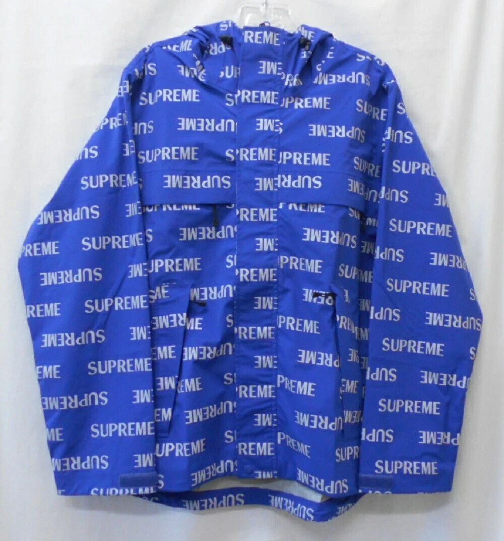 Veste Supreme 16AW 3M réfléchissante répétition collée couture logo nylon bleu taille S