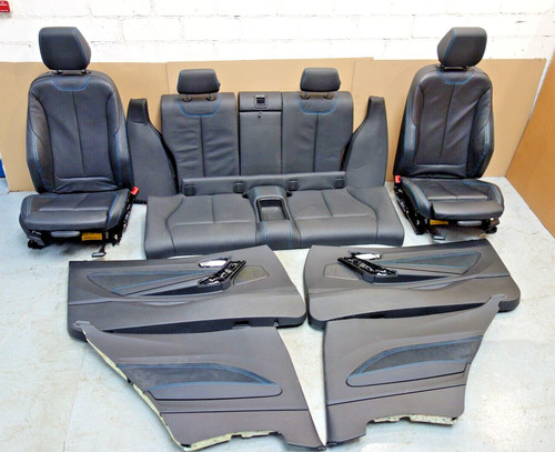 Sportsitze BMW M2 Coupe F87 manuell Lederausstattung Leder Dakota schwarz blau