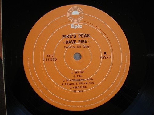 Dave Pike Quartet ~ Pike's Peak ~ Vintage IMPORT LP Epic – ECPZ-9 - Picture 7 of 12