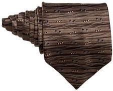 Today  s Man Geometric Italy Made 100 SILK Men's Designer Gray Tie 61" x 3.5"