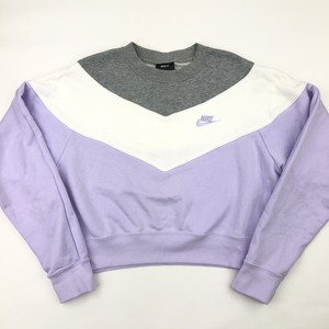 nike purple cropped sweatshirt