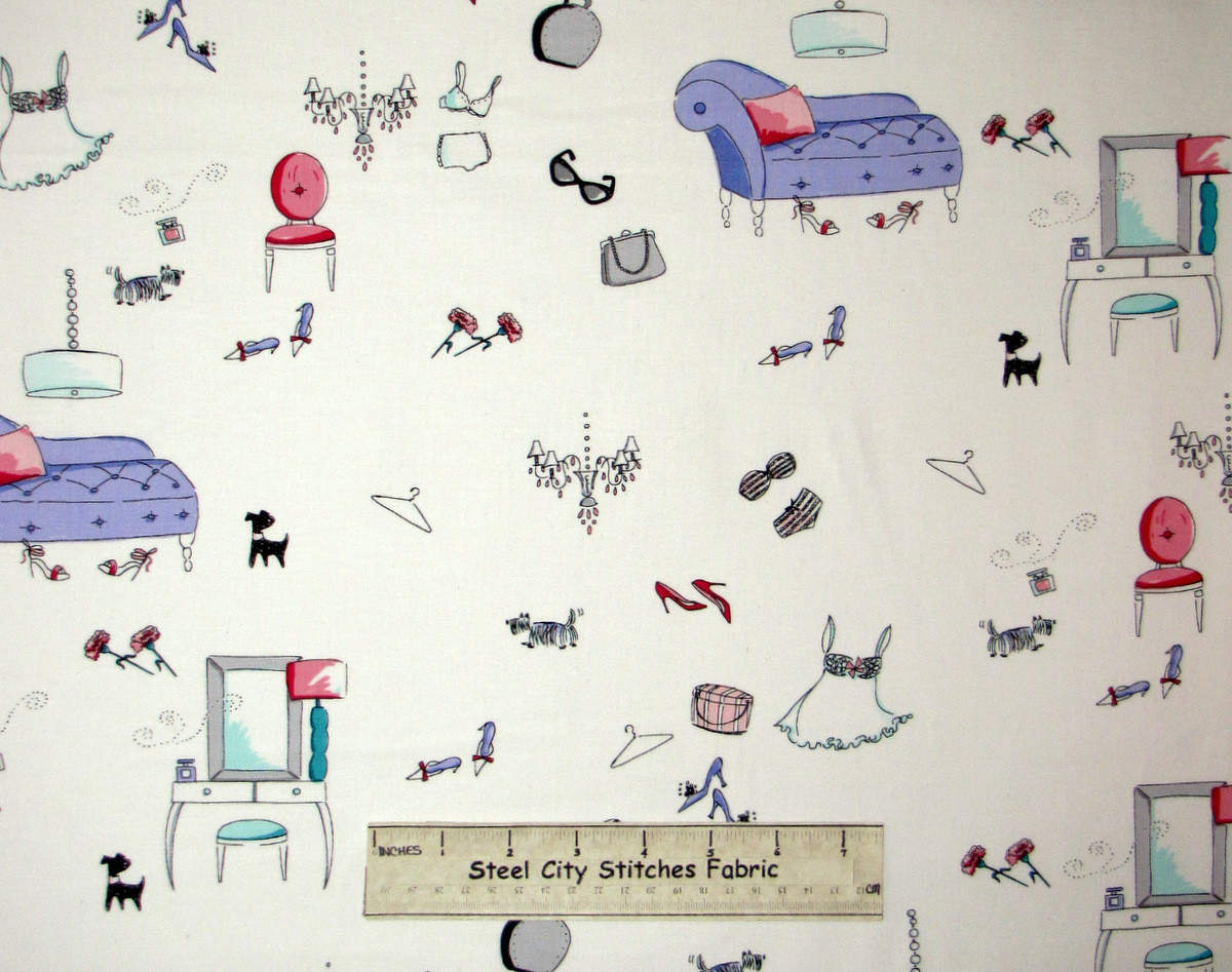 Fashion Fabric Shoes City Girl Monica Lee Timeless Treasures Cotton By The Yard