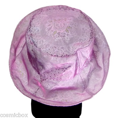 Chapeau D'été En Paille Femme Fait À La Main Rose