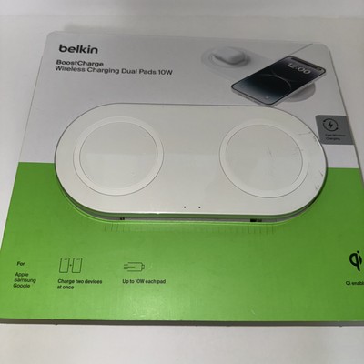 Belkin BoostCharge Dual Wireless Charging Pads 10W Qi for Apple Samsung Google