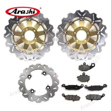 Front Rear Brake Discs Rotors + Pads For Kawasaki Z750 2004 2005 Z750S 2005 2006