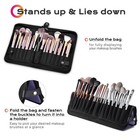 Byootique Makeup Brush Holder Bag Foldable Cosmetic Case ForgetMeNot Purple — photo 3
