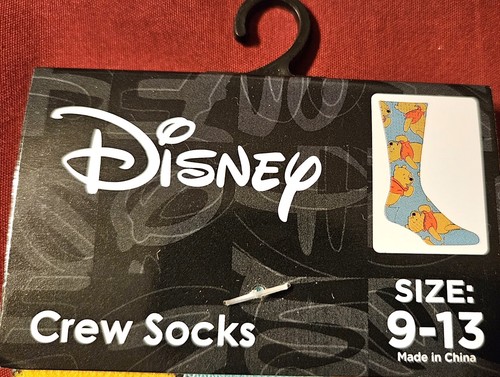 WINNIE THE POOH DISNEY COLORFUL CREW SOCKS SIZE 9-13 MEN/WOMEN STOCKING STUFFER! - Picture 3 of 3
