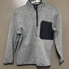 Xersion Gray and Black Kids' Half-Zip Sweatshirt