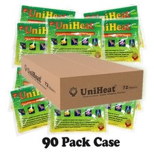 Full Case 90 Packs UniHeat 72 Hour Shipping Warmer Heat Pack Uni Hr Plants Pets