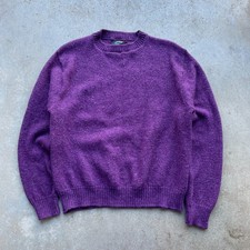 Vintage Jantzen 100 Wool Sweater Purple Preppy 90s Classic Made in USA XL