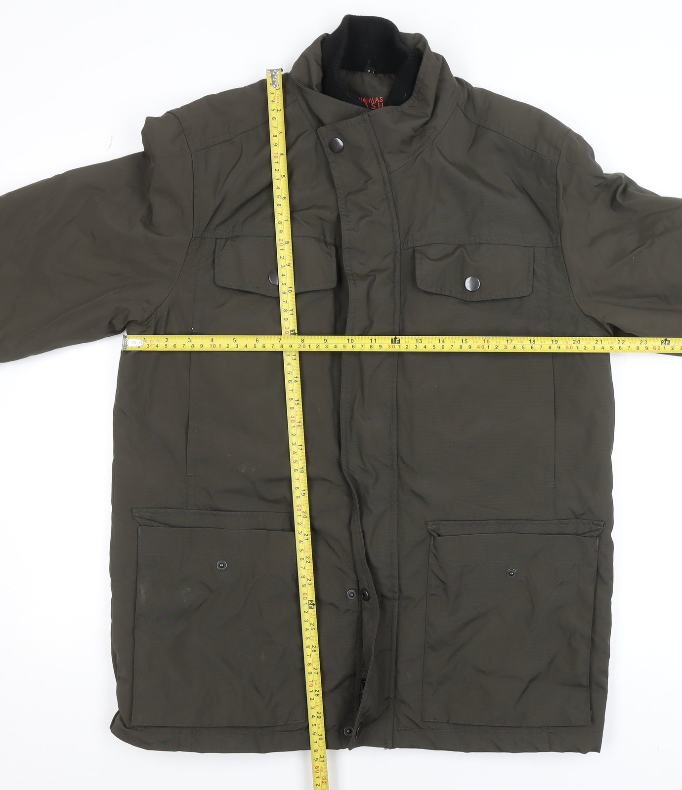 Debenhams Men’s Green Puffer Jacket Size S Mid-Length Nylon image 2