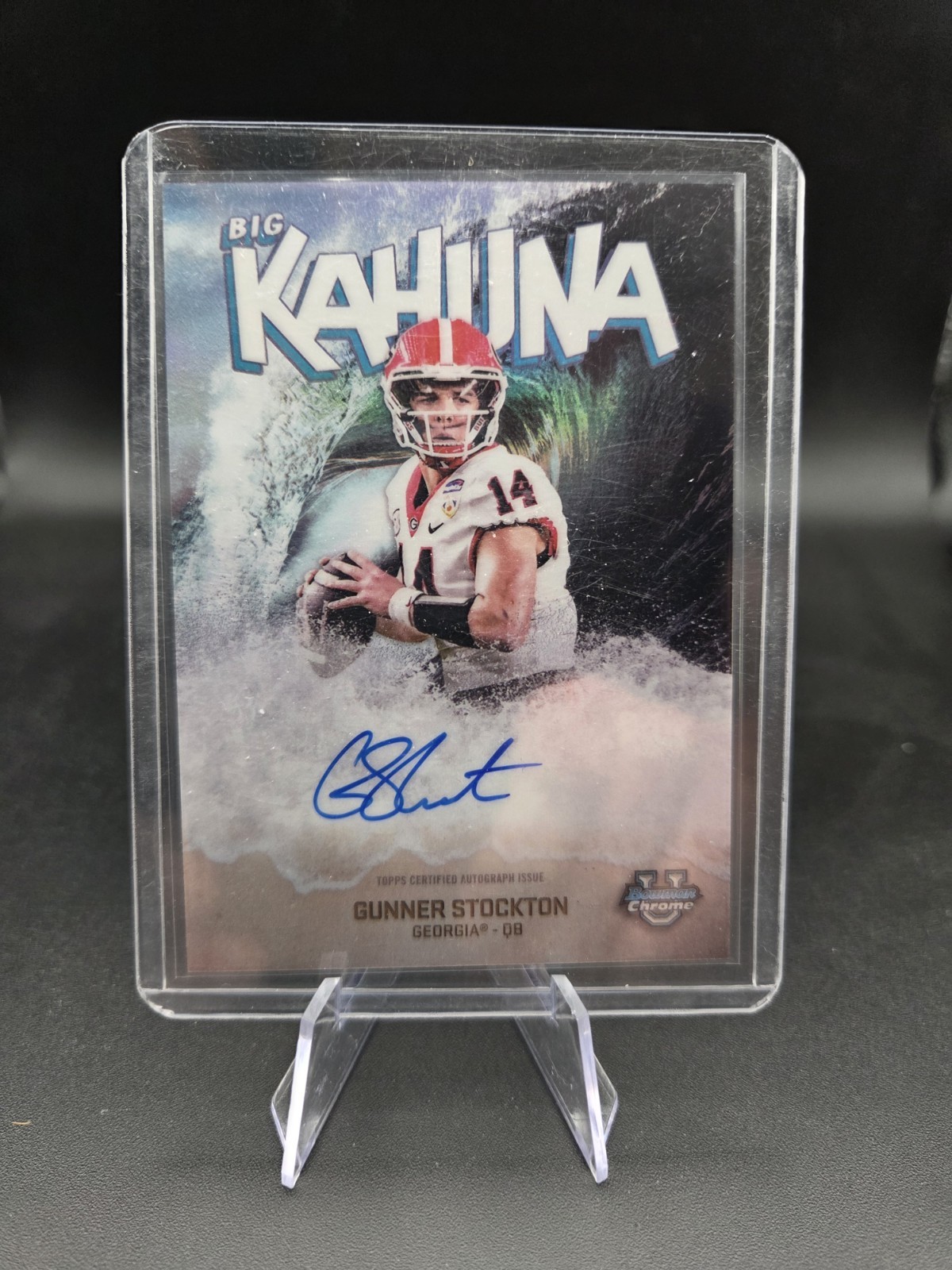 Gunner Stockton 2025 Bowman U Chrome Big Kahuna Auto Georgia Bulldogs