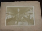 Antique Shoe Store Interior Photo Boarded Mount Early 1900s Men Retail — photo 4
