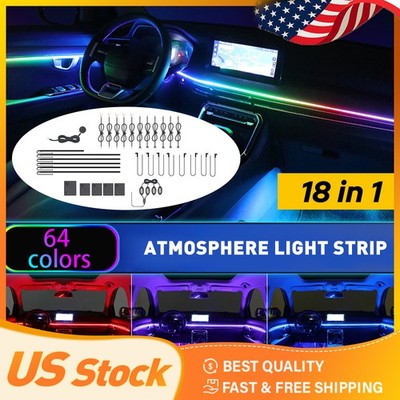RGB LED Symphony Atmosphere Car Interior Light Ambient Acrylic Guide Optic Fiber