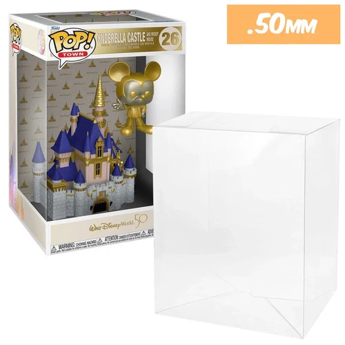 0.50mm POP PROTECTOR for Pop Town Cinderella Castle Mickey Mouse Gold Funko Pop
